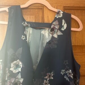 H&M Floral Sleeveless Dress - Dark Blue